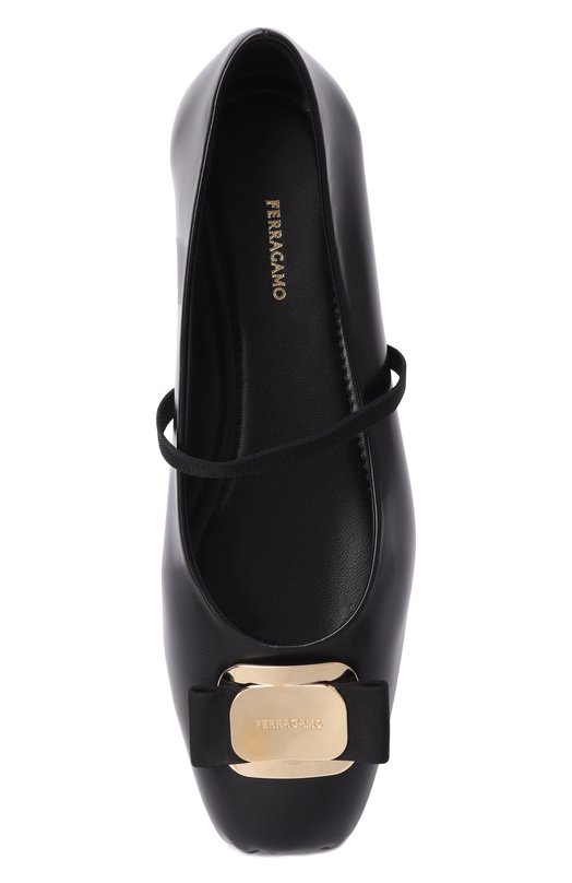 Кожаные балетки New Vara Ferragamo 01H345/768 Чёрный  01H345/768 Фото 6