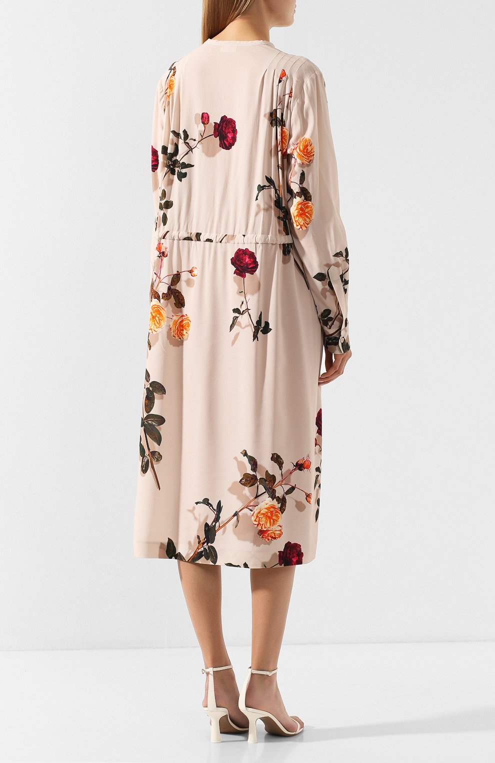 Платье с принтом DRIES VAN NOTEN розового цвета по цене 79250 руб., арт. 192-11058-8413, фото 4 Платье с принтом DRIES VAN NOTEN, арт. 192-11058-8413, фото 4