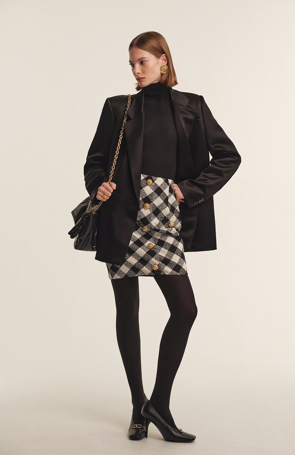 Твидовая юбка BALMAIN, арт. DF0LBA33/CF57, фото 6