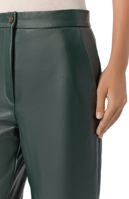 Кожаные брюки Kiton D58171K0541F06 Зелёный  D58171K0541F06 Фото 5