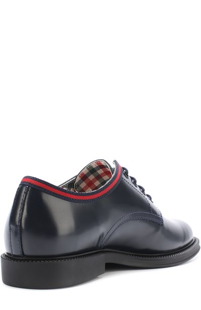 Кожаные дерби с контрастной отделкой GUCCI, арт. 488131/D7310, фото 3