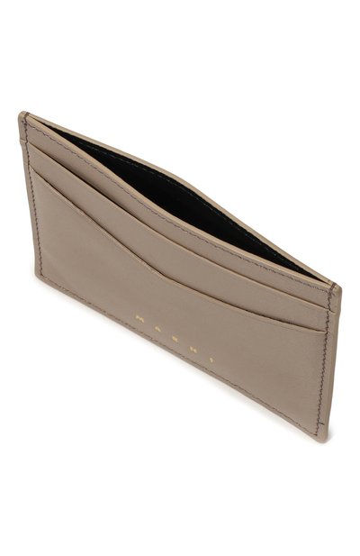 Кожаный футляр для кредитных карт MARNI темно-бежевого цвета по цене 26150 руб., арт. PFM00102U0/P6039, фото 3 Кожаный футляр для кредитных карт MARNI, арт. PFM00102U0/P6039, фото 3