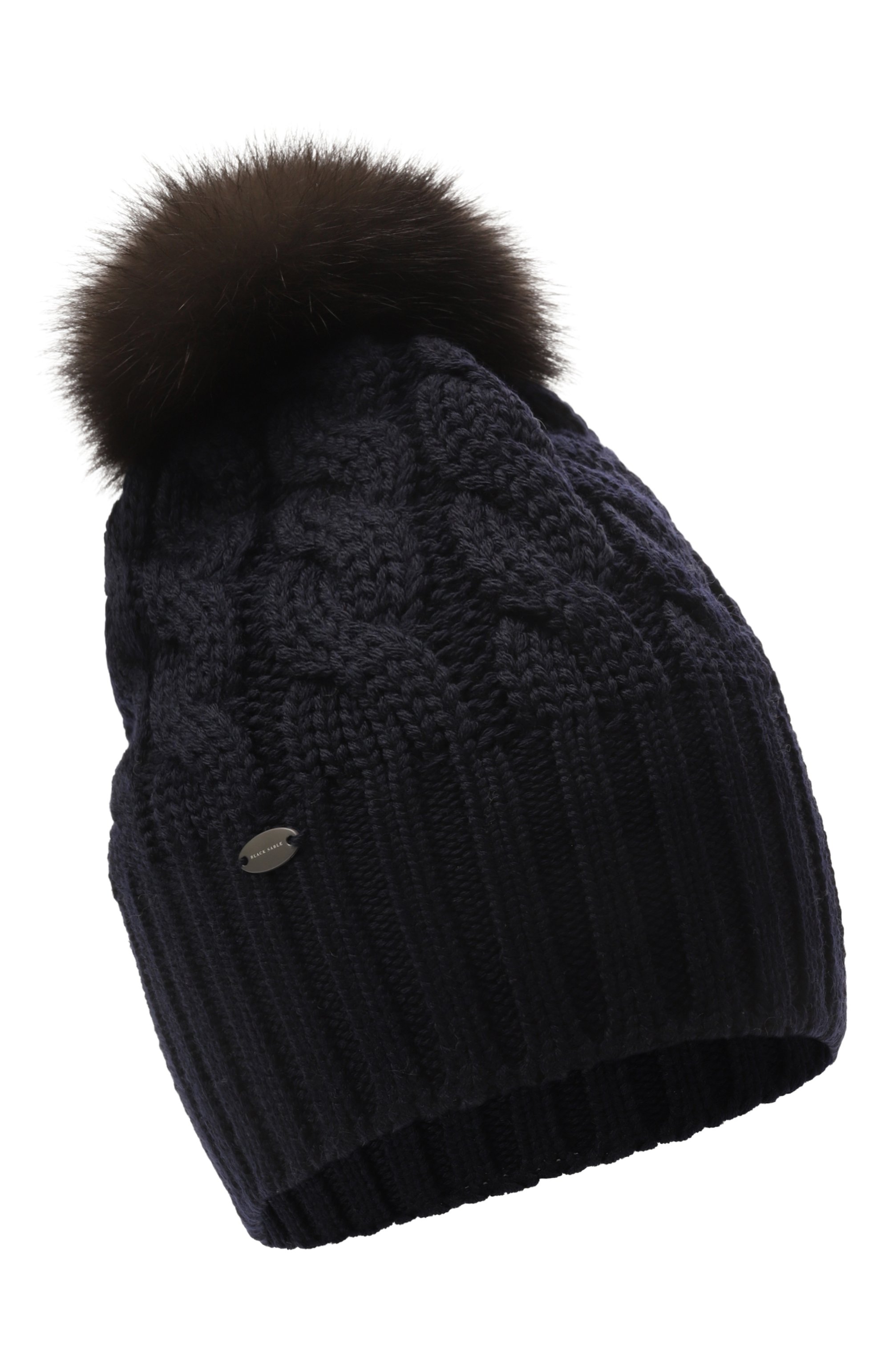 Шерстяная шапка mona с отделкой из соболя BLACK SABLE, арт. BS-24016, фото 1