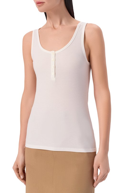 Топ из лиоцелла и шерсти  12 STOREEZ 137742 Кремовый  137742 Фото 3