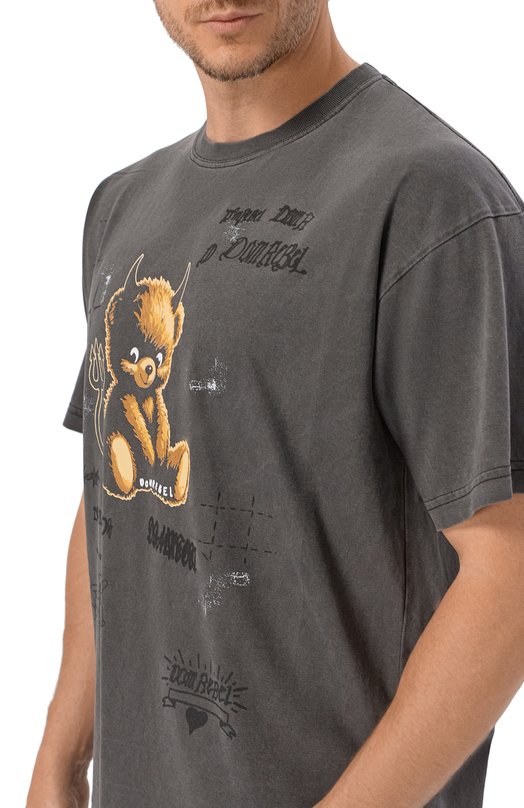 Хлопковая футболка DOMREBEL M LIL DEV/T-SHIRT Серый  M LIL DEV/T-SHIRT Фото 5