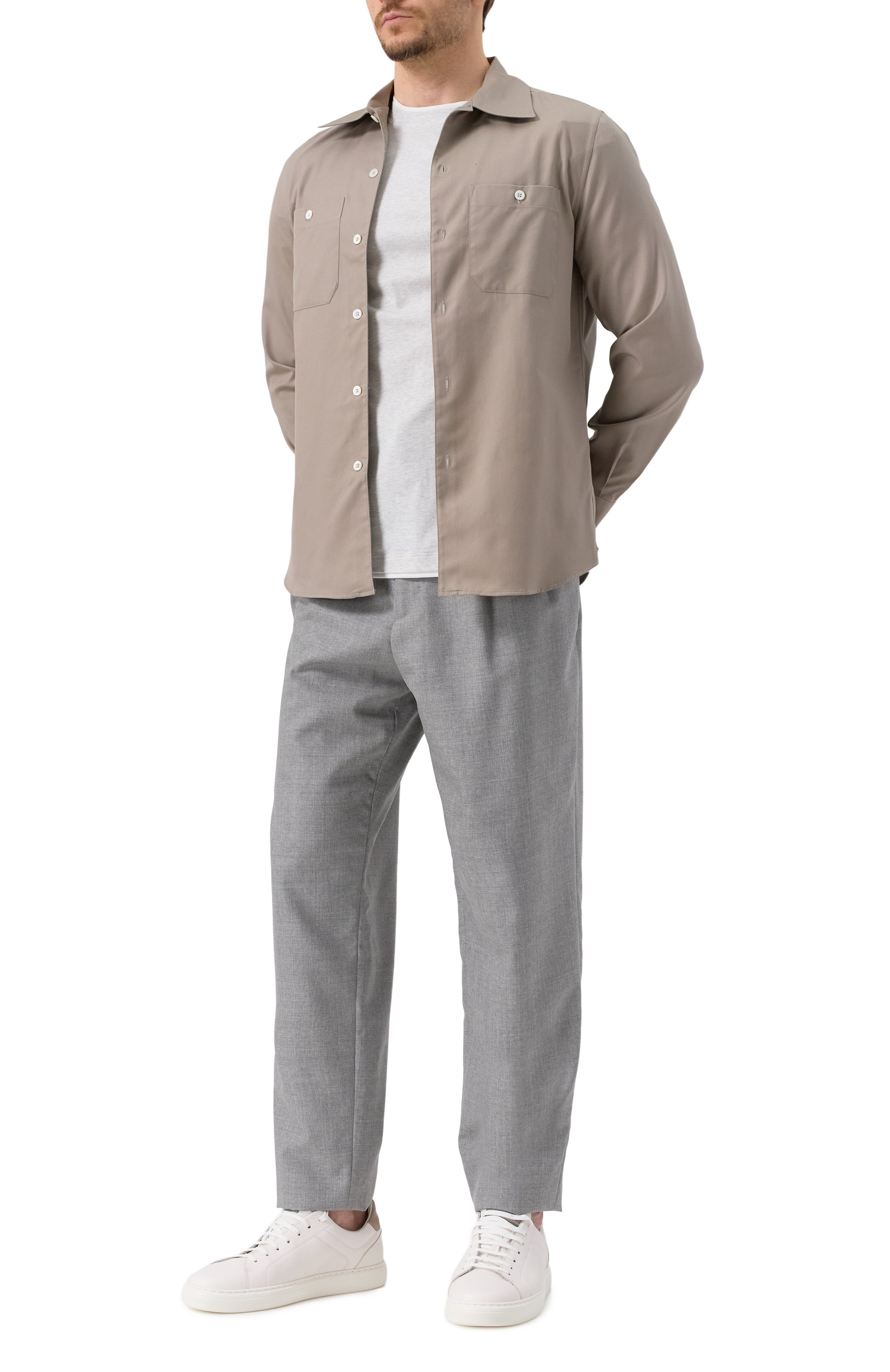 Шерстяные брюки BRUNELLO CUCINELLI, арт. MP407S2450, фото 2