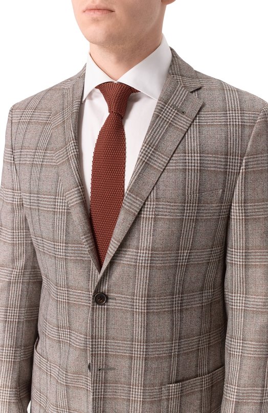 Шелковый галстук Corneliani 27U303/2720333 Коричневый  27U303/2720333 Фото 2