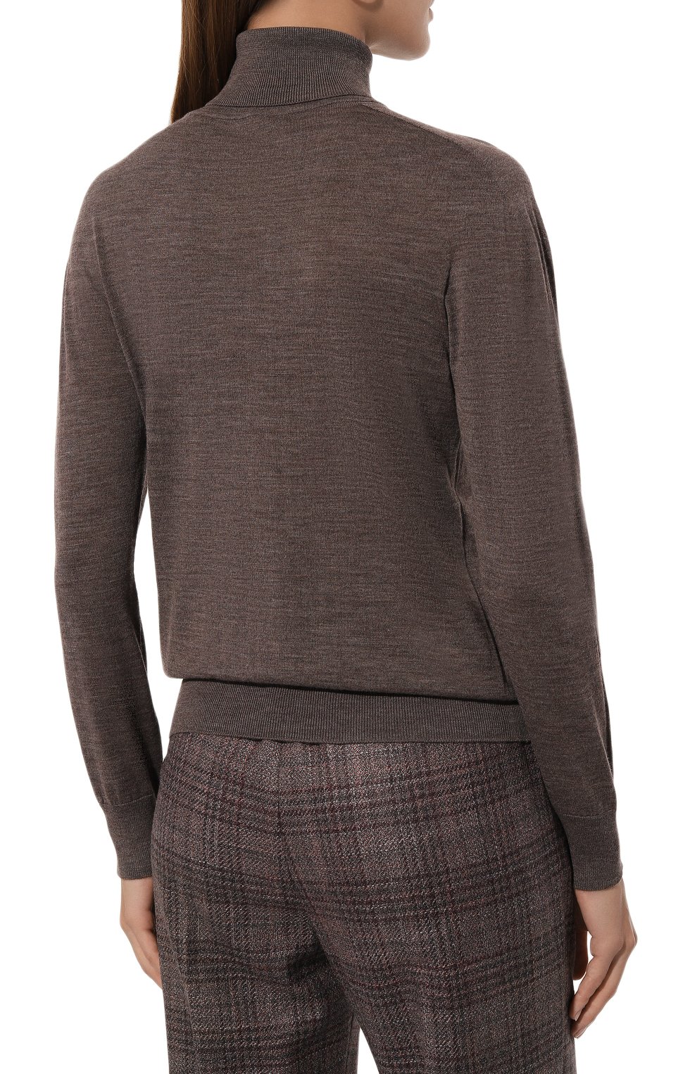Шерстяная водолазка KITON коричневого цвета по цене 109000 руб., арт. D577140101301013, фото 4 Шерстяная водолазка KITON, арт. D577140101301013, фото 4