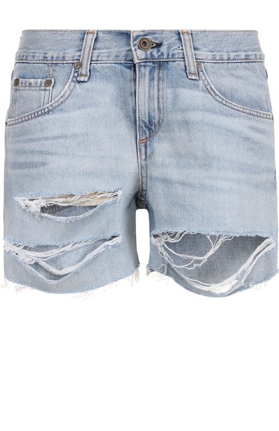 Женские джинсовые мини-шорты с потертостями RAG AND BONE, арт. W1915K273RYE