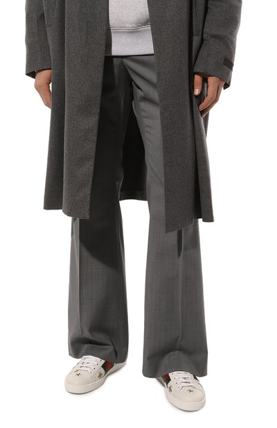 Комбинированные кеды new ace GUCCI белого цвета по цене 90720 руб., арт. 386750 A38F0, фото 3 Комбинированные кеды new ace GUCCI, арт. 386750 A38F0, фото 3