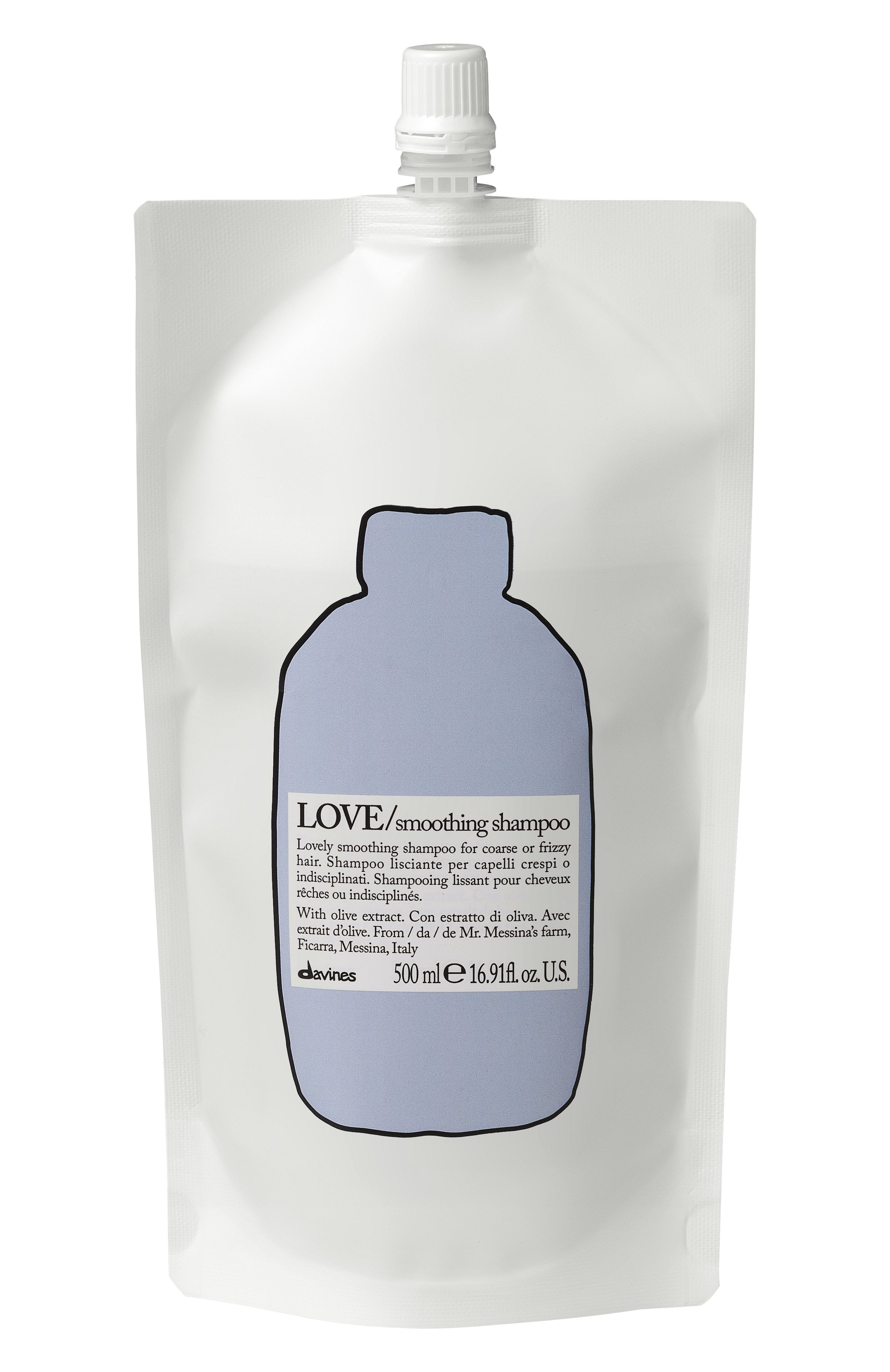 Рефил шампуня для разглаживания волос love smoothing (500ml) DAVINES, арт. 75653, фото 1