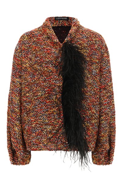 Женский кардиган с отделкой перьями LEFFERS, арт. 1\5.52.87.15.21
