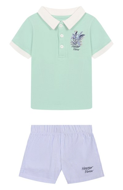 Комплект из поло и шорт KENZO разноцветного цвета по цене 22150 руб., арт. K60861, фото 1 Комплект из поло и шорт KENZO, арт. K60861, фото 1