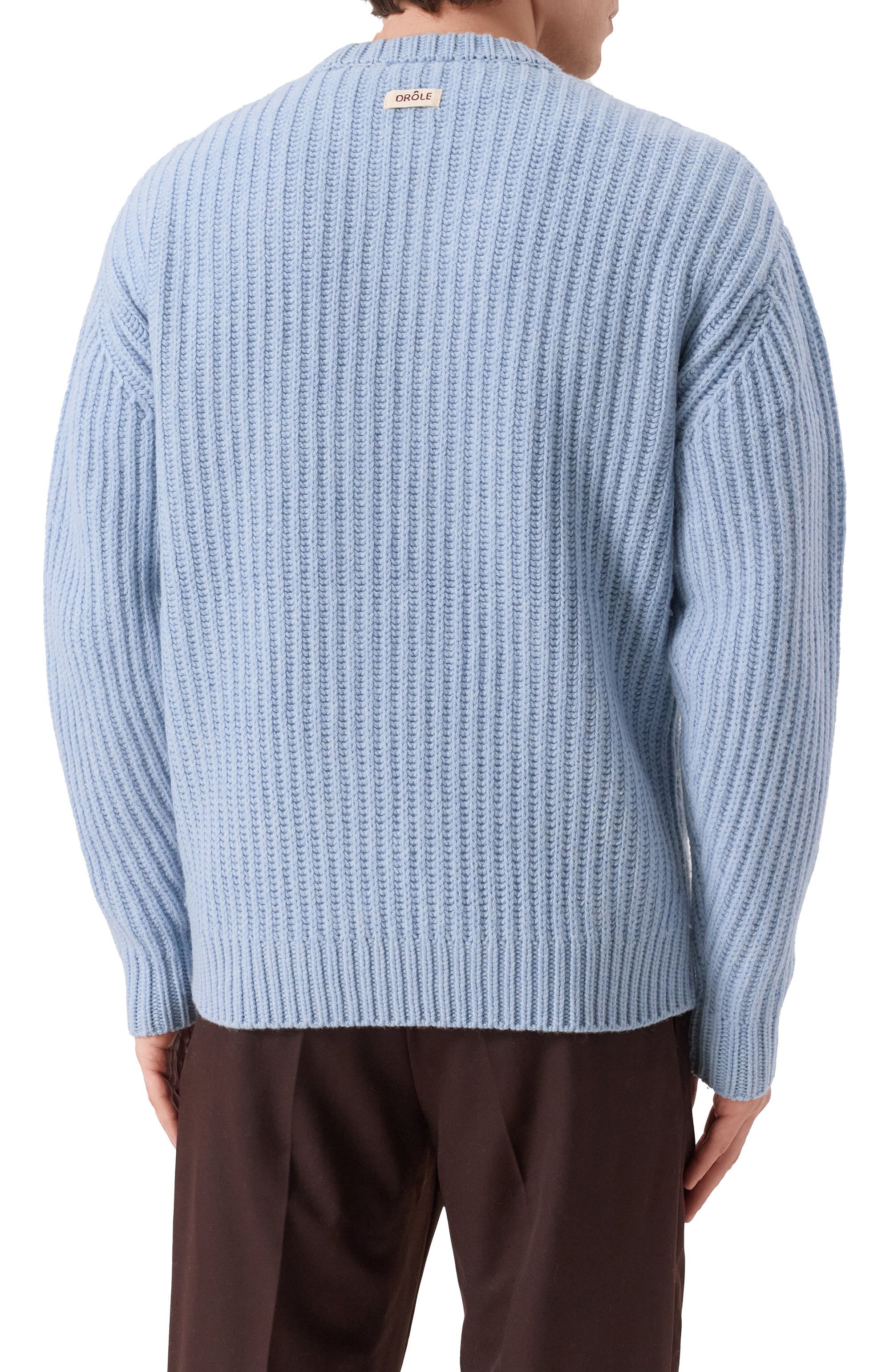 Шерстяной свитер DROLE DE MONSIEUR, арт. E-P0148-W0018-LBE, фото 4