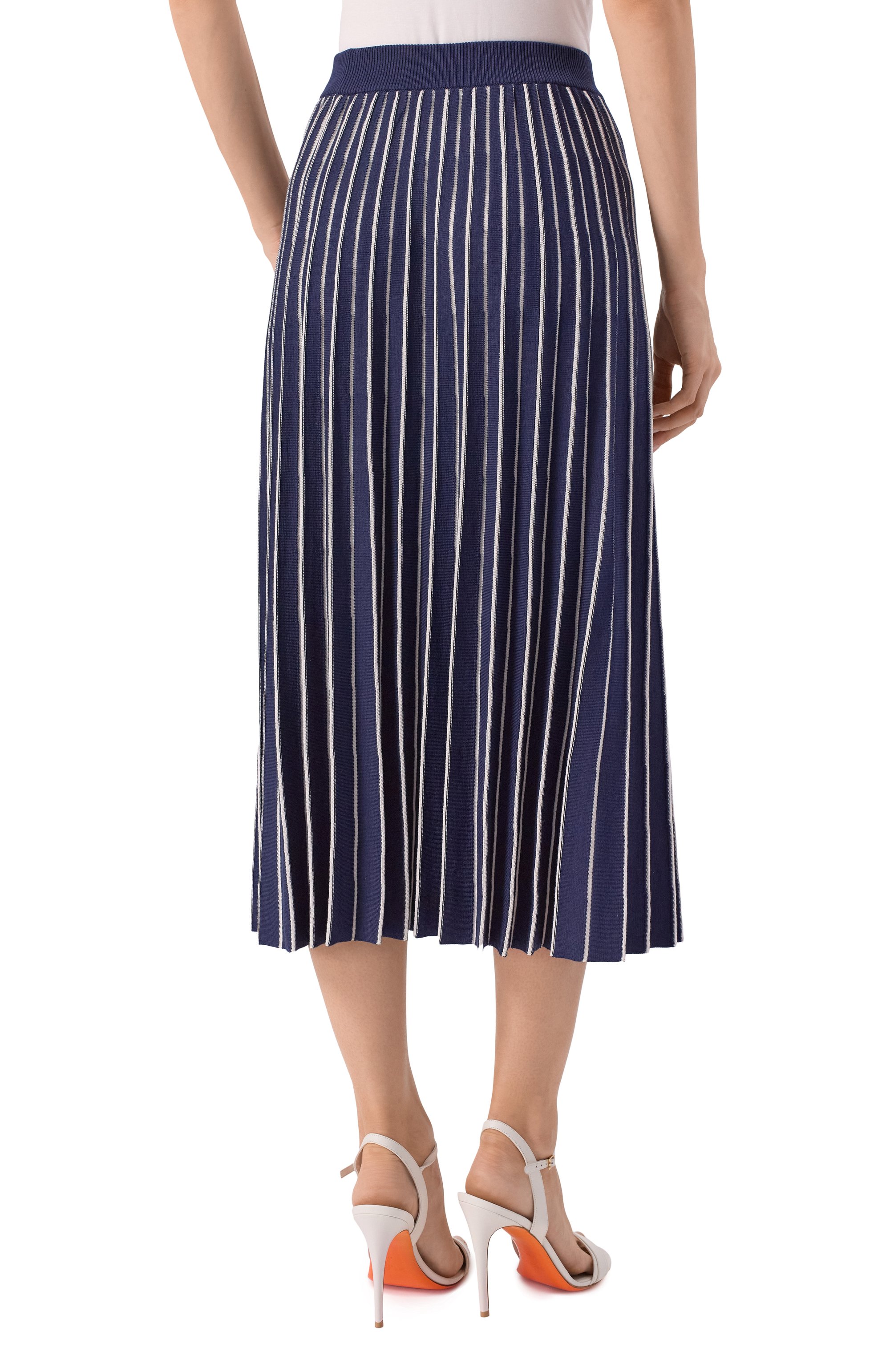 Юбка из шелка и хлопка MVST темно-синего цвета по цене 99000 руб., арт. WS60-1522MU, фото 4 Юбка из шелка и хлопка MVST, арт. WS60-1522MU, фото 4