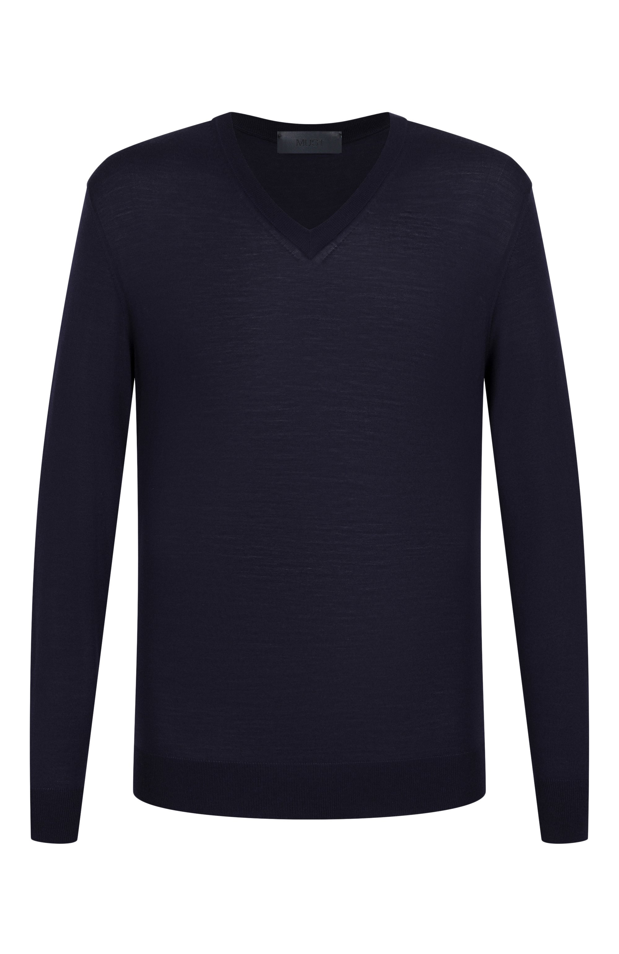 Шерстяной пуловер MVST темно-синего цвета по цене 136000 руб., арт. M0-M25.1MM.K411/44-60, фото 1 Шерстяной пуловер MVST, арт. M0-M25.1MM.K411/44-60, фото 1