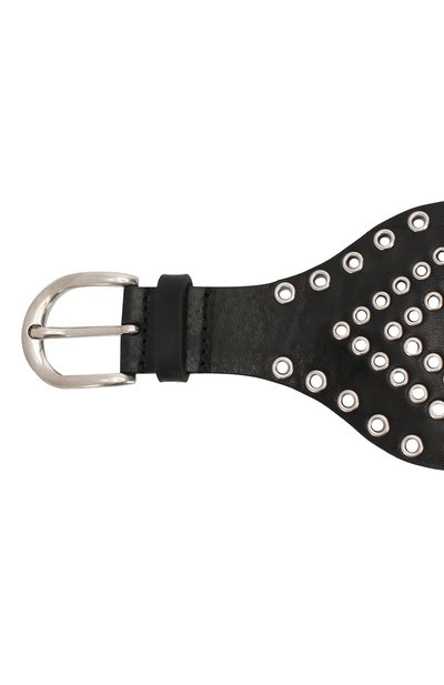 Кожаный пояс ISABEL MARANT черного цвета по цене 48850 руб., арт. CE0391-20P007A/W0MA, фото 3 Кожаный пояс ISABEL MARANT, арт. CE0391-20P007A/W0MA, фото 3