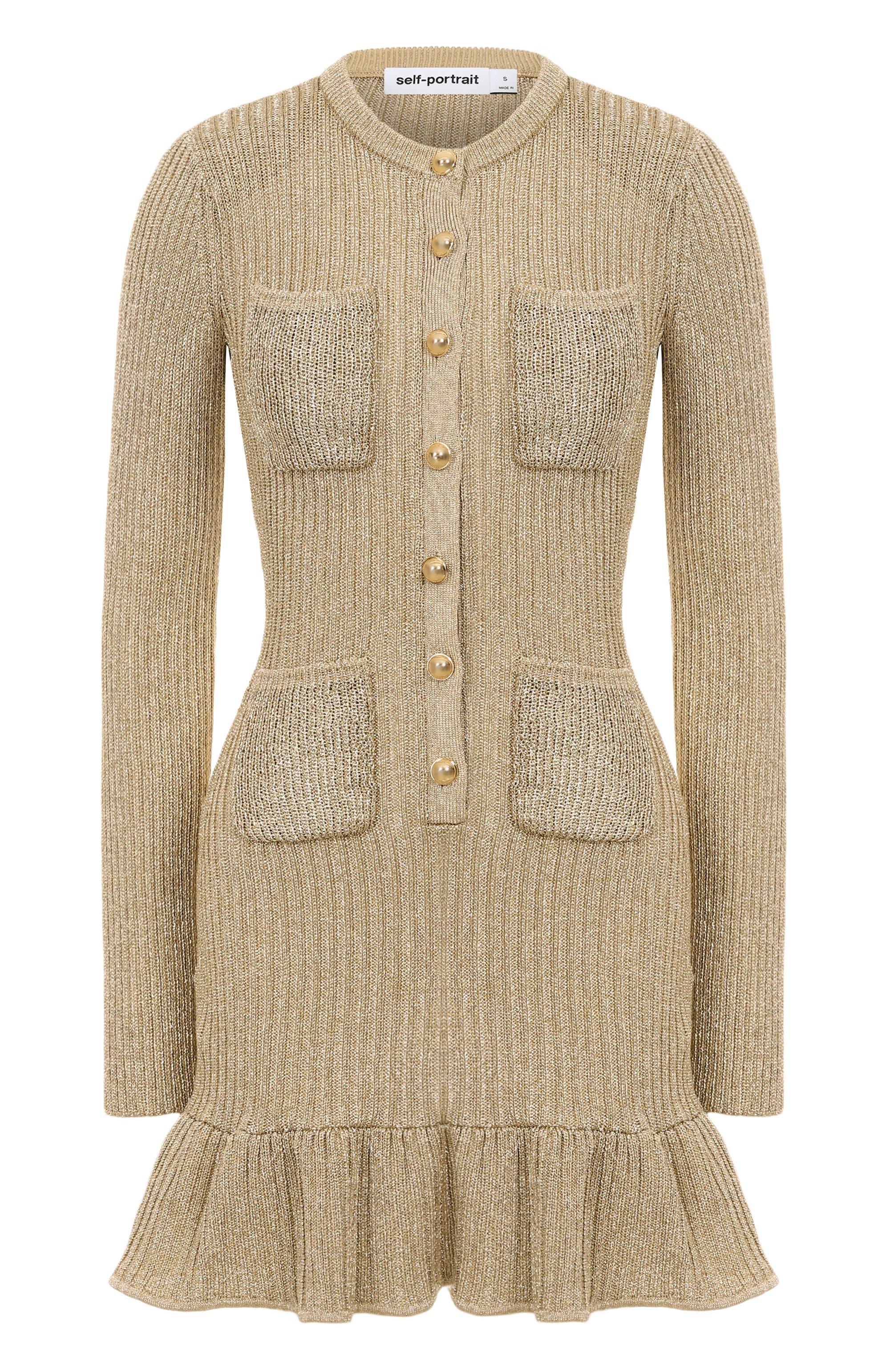 Платье из вискозы SELF-PORTRAIT, арт. AW25136SAGD, фото 1