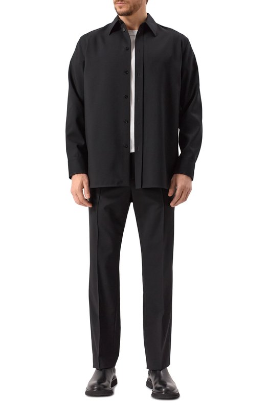 Шерстяная рубашка Jil Sander J23DL0001/J40159 Чёрный  J23DL0001/J40159 Фото 2