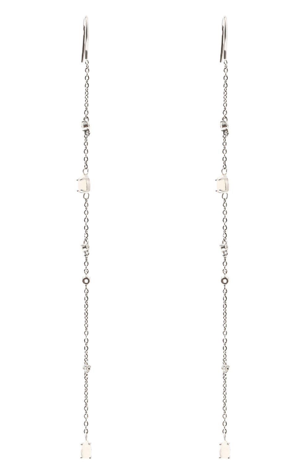 Серьги-цепочки с лунными камнями и топазами MOONKA, арт. wt-her-mns, фото 1