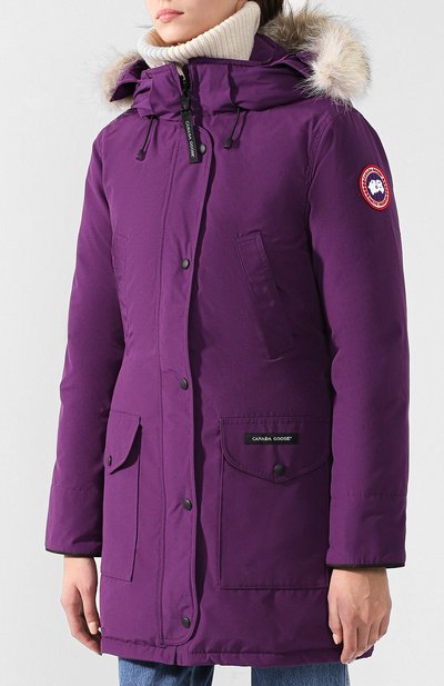 Приталенный пуховик trillium с капюшоном и меховой отделкой CANADA GOOSE, арт. 6550L, фото 3