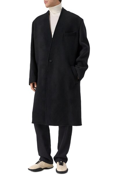 Шерстяное пальто ISABEL BENENATO черного цвета по цене 192500 руб., арт. UW15BF24, фото 3 Шерстяное пальто ISABEL BENENATO, арт. UW15BF24, фото 3