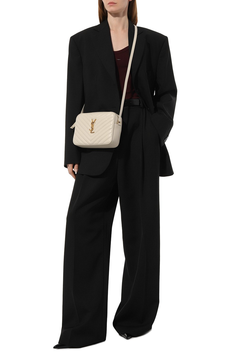 Сумка lou SAINT LAURENT кремового цвета по цене 223000 руб., арт. 715232/DV707, фото 7 Сумка lou SAINT LAURENT, арт. 715232/DV707, фото 7