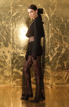 Женские перчатки DRIES VAN NOTEN черного цвета, арт. 242-010101-9204 | Фото 10 (Материал: Текстиль, Синтетический материал; Нос: Не проставлено; Материал сплава: Проставлено; Кросс-КТ: Трикотаж)