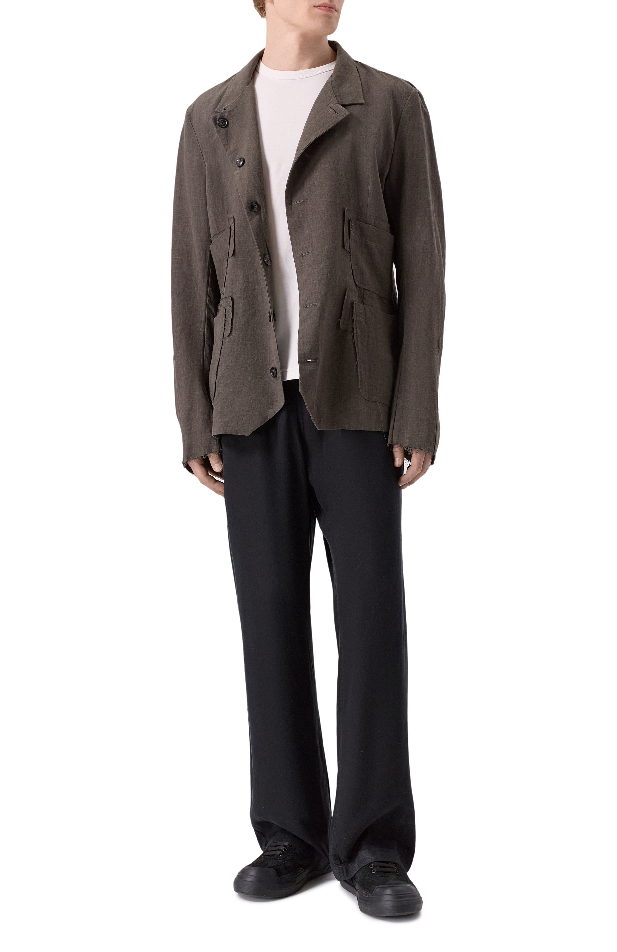 Двусторонний пиджак из вискозы и льна 139DEC, арт. SUT617-GRE-HEMP, фото 2