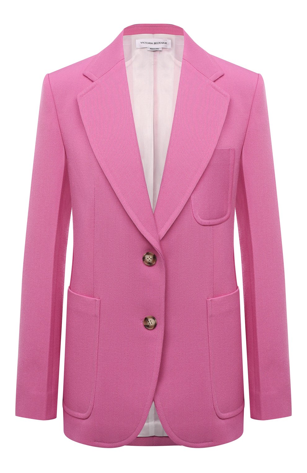 Шерстяной жакет VICTORIA BECKHAM розового цвета по цене 181000 руб., арт. 1521WJK002866B, фото 1 Шерстяной жакет VICTORIA BECKHAM, арт. 1521WJK002866B, фото 1
