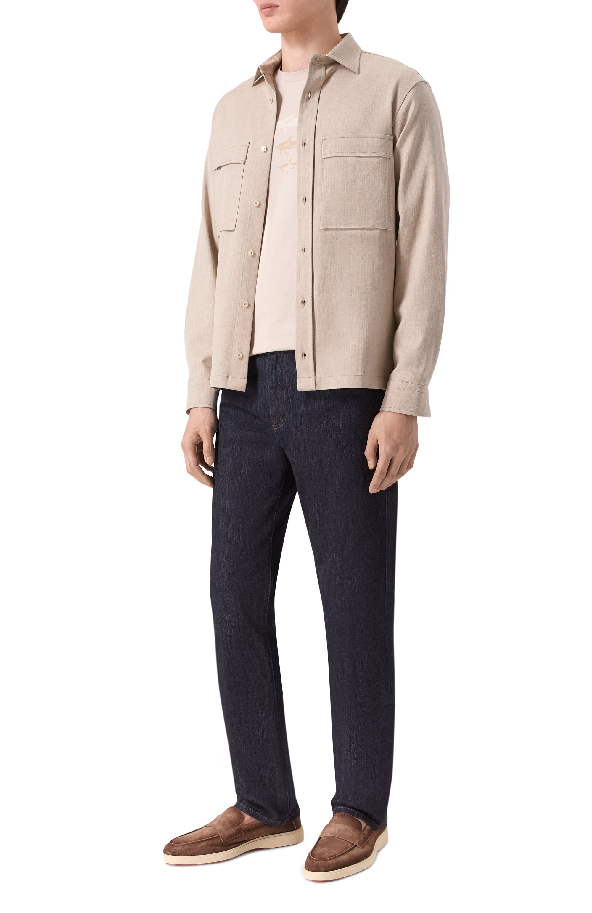 Замшевые лоферы detroit SANTONI коричневого цвета по цене 99500 руб., арт. MGDG19051TICSEAA, фото 2 Замшевые лоферы detroit SANTONI, арт. MGDG19051TICSEAA, фото 2