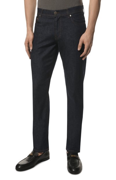 Джинсы CORNELIANI темно-синего цвета по цене 41400 руб., арт. 894JZ4-2120141/00, фото 3 Джинсы CORNELIANI, арт. 894JZ4-2120141/00, фото 3