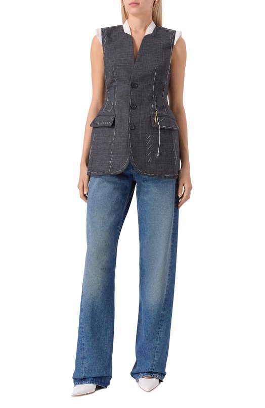 Шерстяной жилет Moschino A1001/5417 Серый  A1001/5417 Фото 2