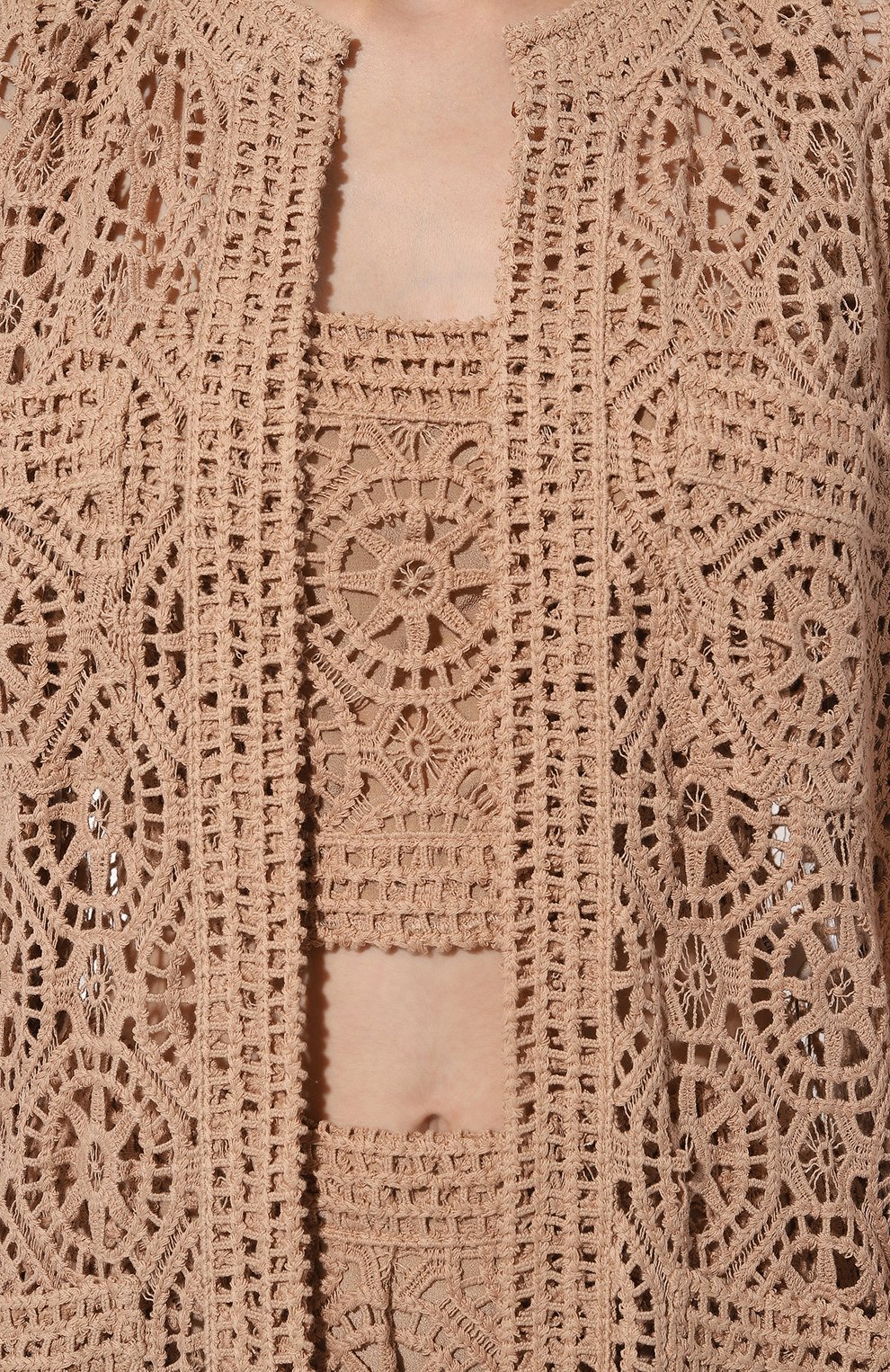 Хлопковая накидка ELIE SAAB, арт. J0040N, фото 5