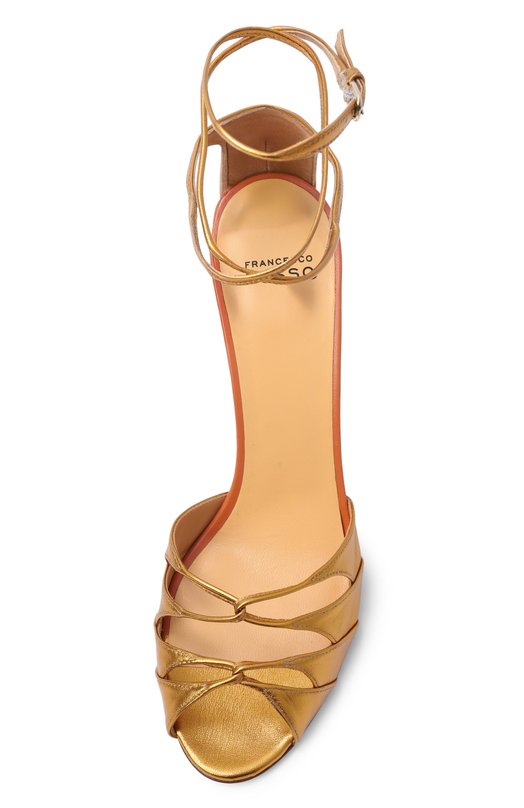 Кожаные босоножки Francesco Russo R1S1015/N212 Золотой  R1S1015/N212 Фото 6
