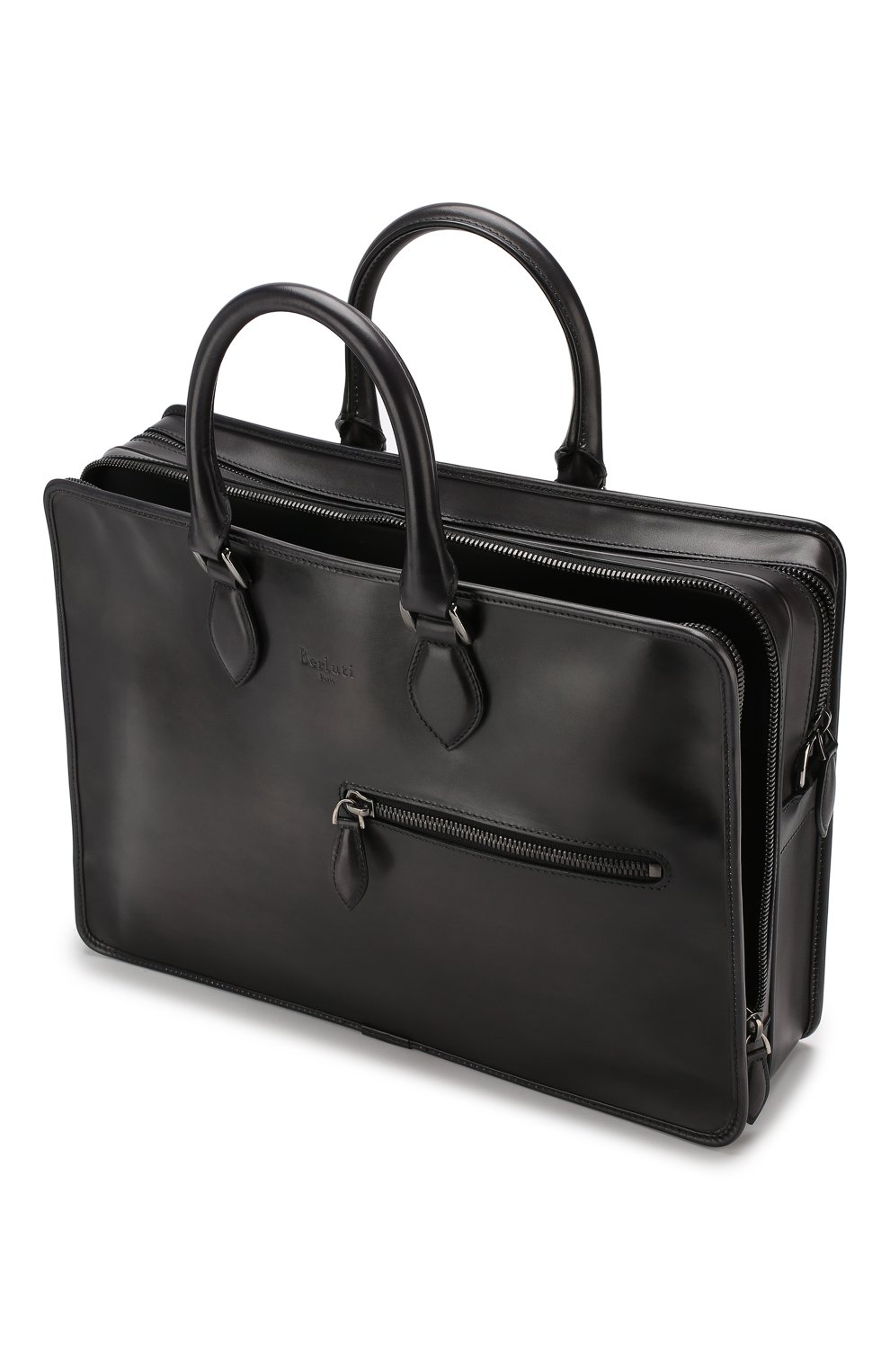 Кожаная сумка для ноутбука BERLUTI черного цвета по цене 384500 руб., арт. M149263, фото 4 Кожаная сумка для ноутбука BERLUTI, арт. M149263, фото 4