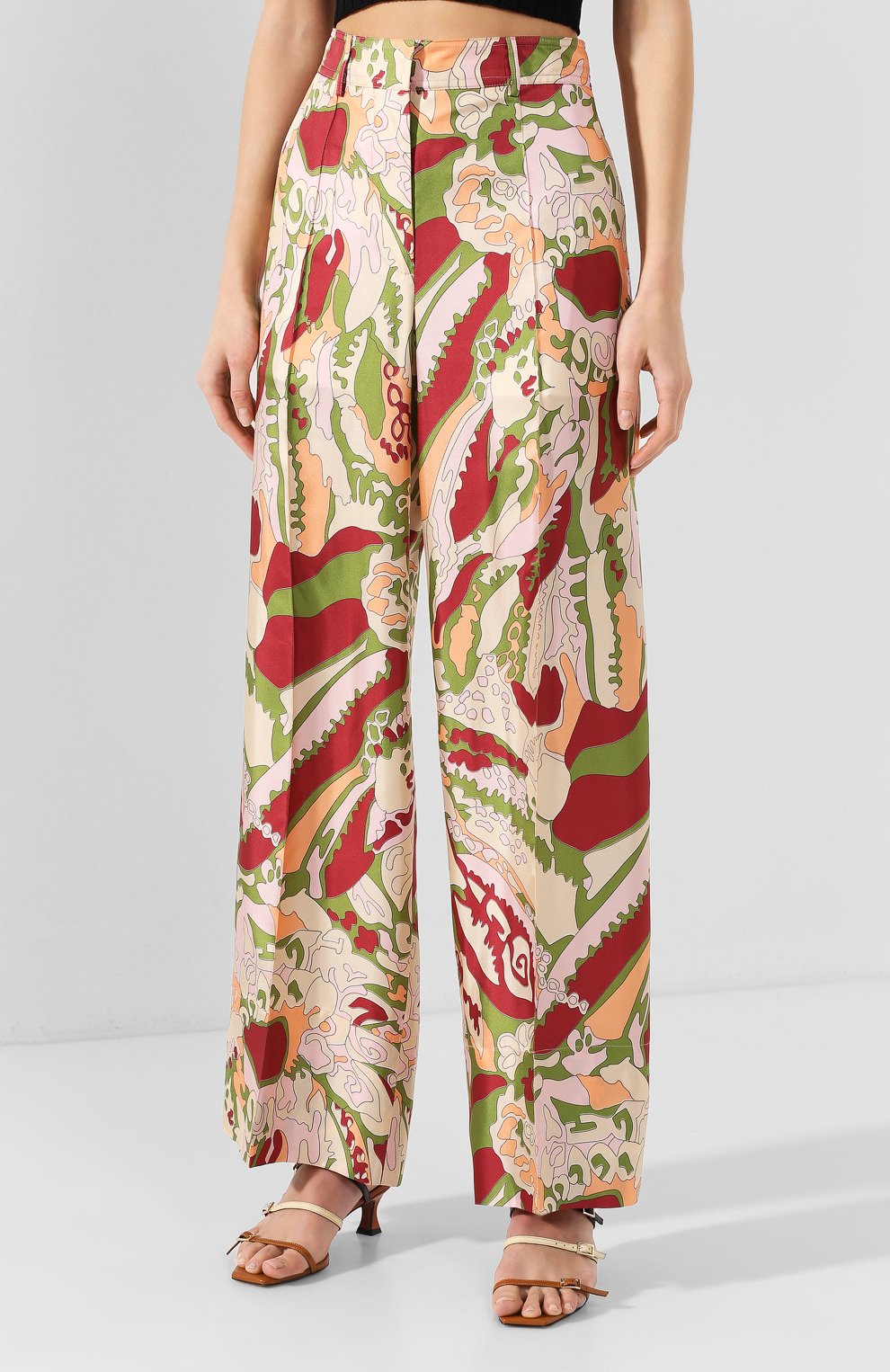 Шелковые брюки VICTORIA BECKHAM, арт. 1120WTR000861C, фото 3