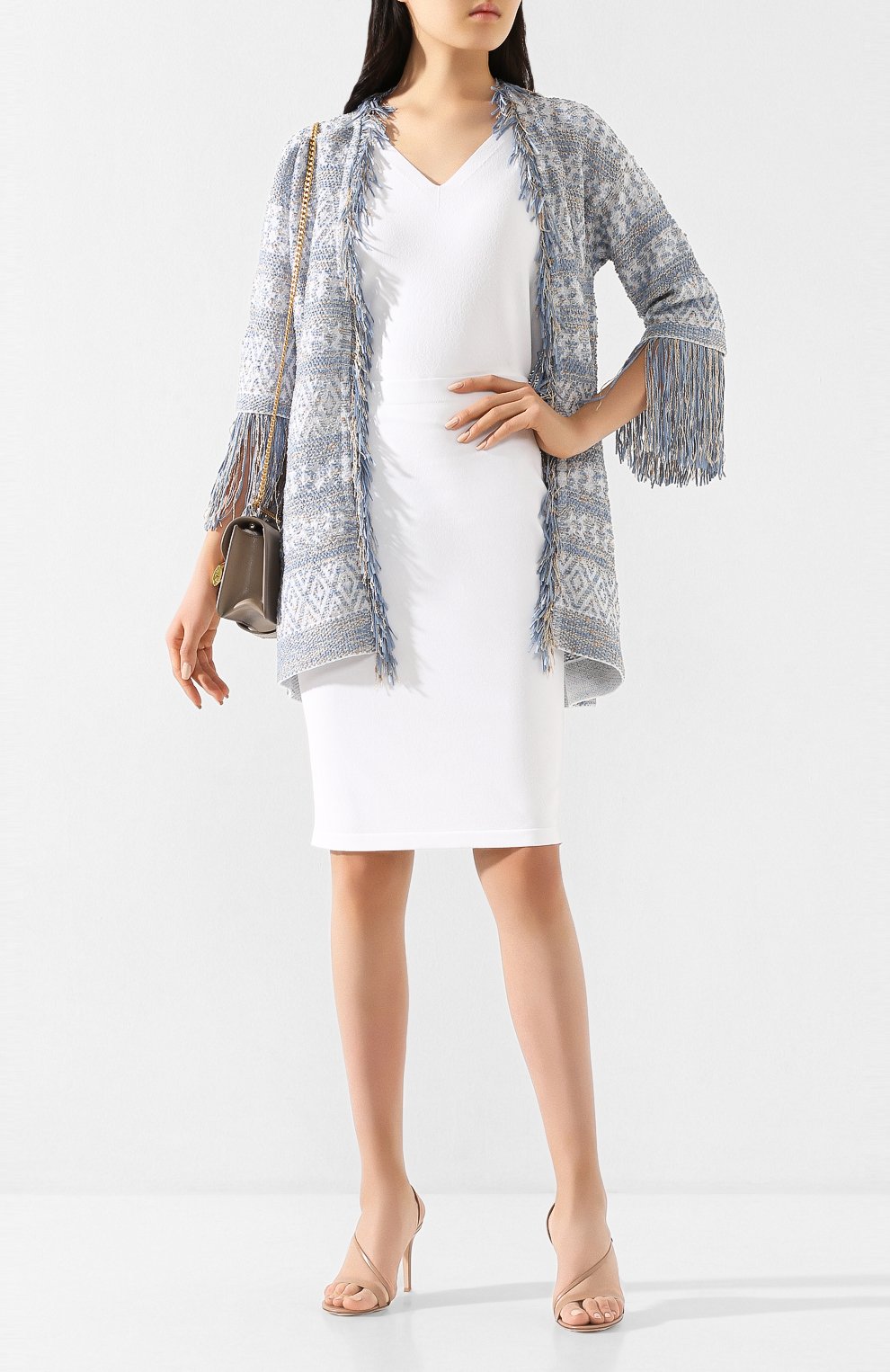 Кардиган D.EXTERIOR голубого цвета по цене 56050 руб., арт. 50549, фото 2 Кардиган D.EXTERIOR, арт. 50549, фото 2