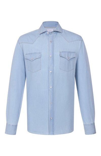 Мужская джинсовая рубашка BRUNELLO CUCINELLI, арт. MR6834008