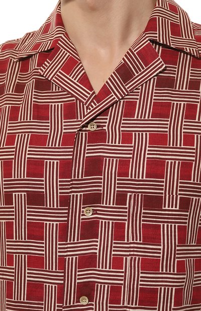 Льняная рубашка CORNELIANI бордового цвета по цене 44700 руб., арт. 91IH04-3111965, фото 5 Льняная рубашка CORNELIANI, арт. 91IH04-3111965, фото 5