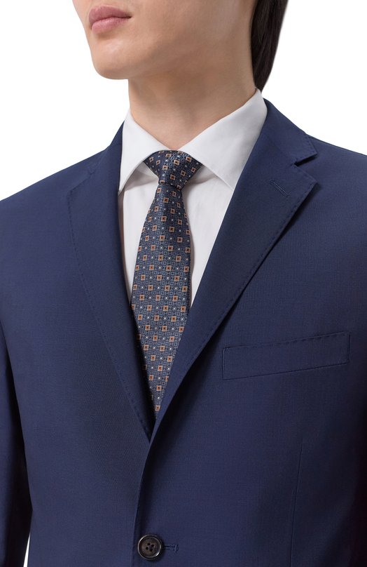 Шелковый галстук Canali 18/HJ04487 Серый  18/HJ04487 Фото 2