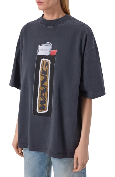 Хлопковая футболка ALEXANDER WANG, арт. UCC1261891, фото 3