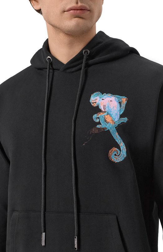 Хлопковое худи Iceberg E020/630A Чёрный  E020/630A Фото 5