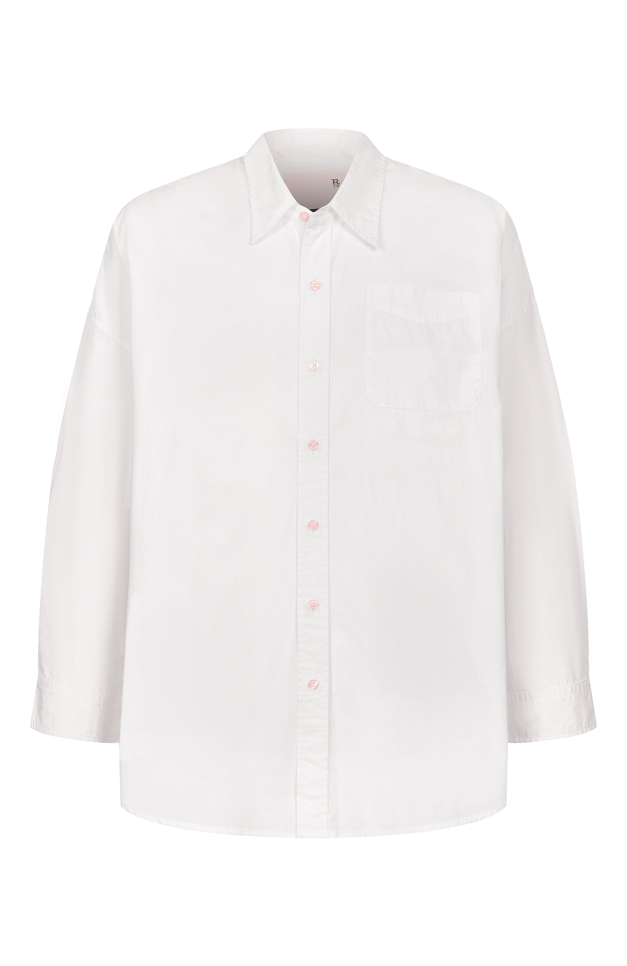 Хлопковая рубашка R13 белого цвета по цене 43850 руб., арт. R13W7469-001, фото 1 Хлопковая рубашка R13, арт. R13W7469-001, фото 1