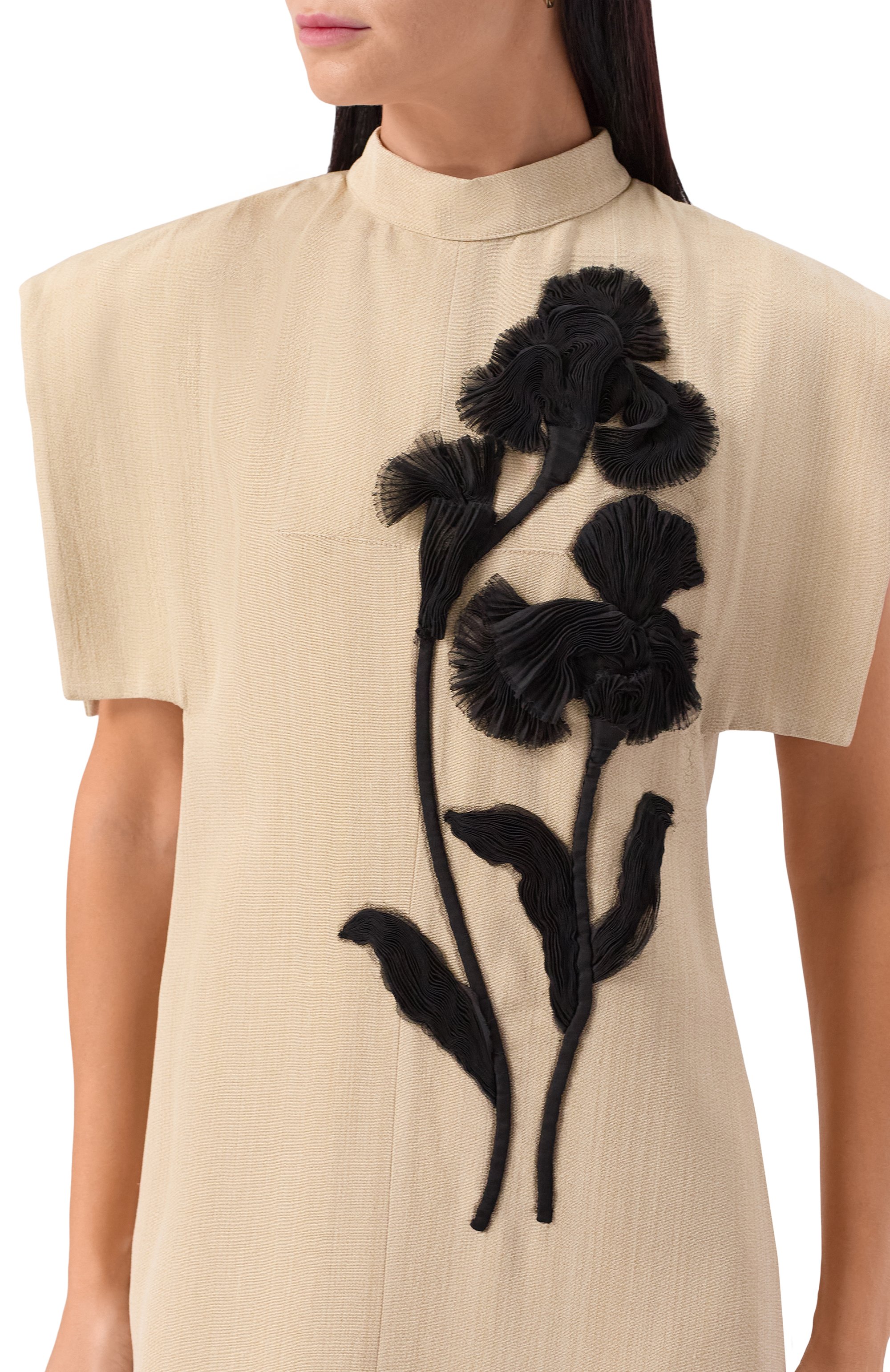 Платье из вискозы и шелка JIL SANDER бежевого цвета по цене 764000 руб., арт. J03CT0468/J65005, фото 5 Платье из вискозы и шелка JIL SANDER, арт. J03CT0468/J65005, фото 5