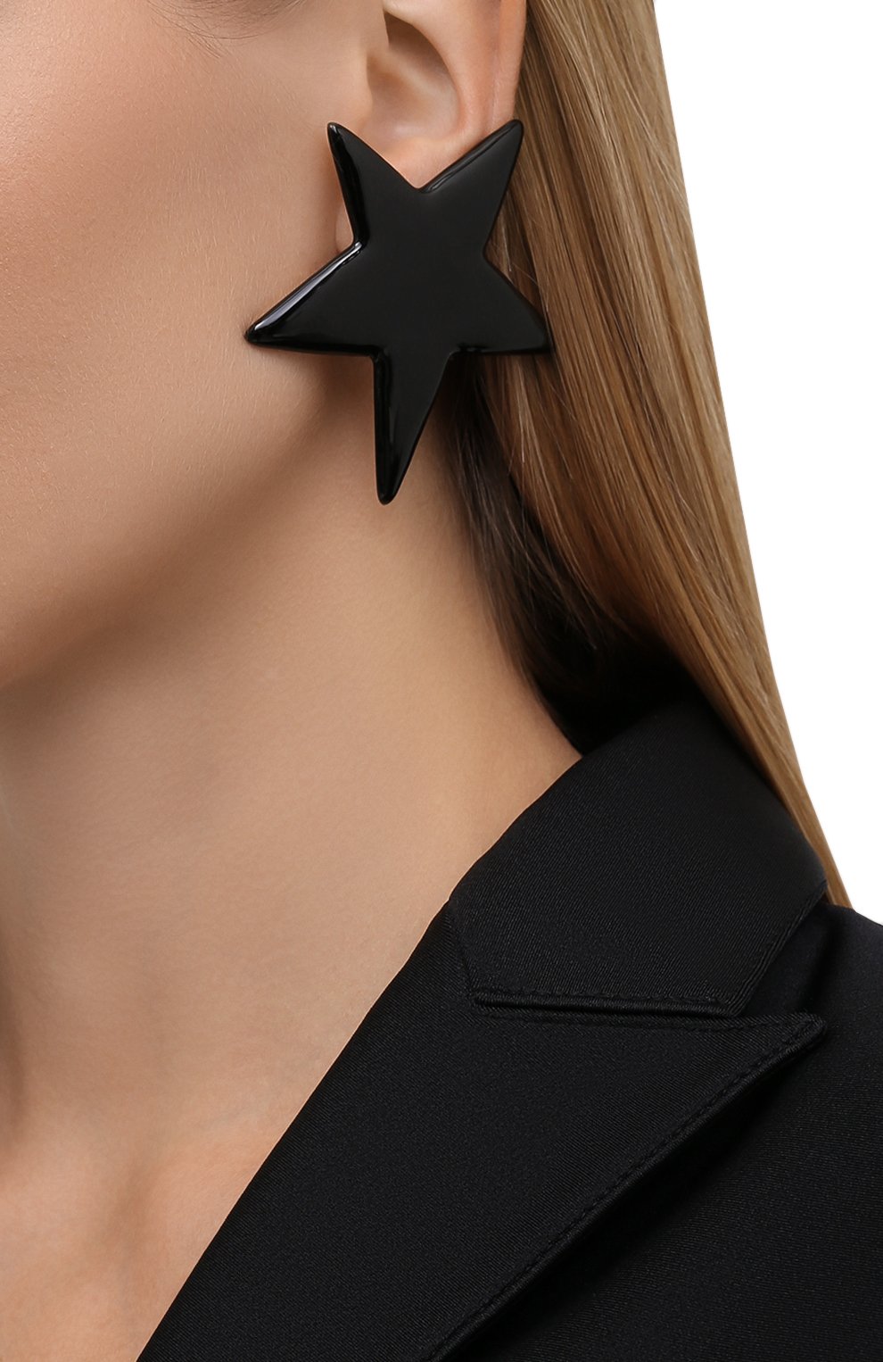 Клипсы SAINT LAURENT черного цвета по цене 79100 руб., арт. 667000/Y1521, фото 2 Клипсы SAINT LAURENT, арт. 667000/Y1521, фото 2