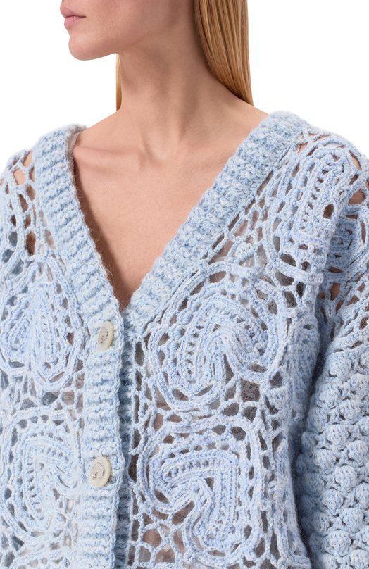 Шерстяной кардиган Akhmadullina 1226.2KZ630/W413 Голубой  1226.2KZ630/W413 Фото 5