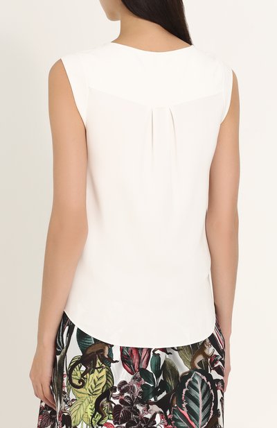 Однотонный шелковый топ свободного кроя LORO PIANA, арт. FAG3313, фото 4