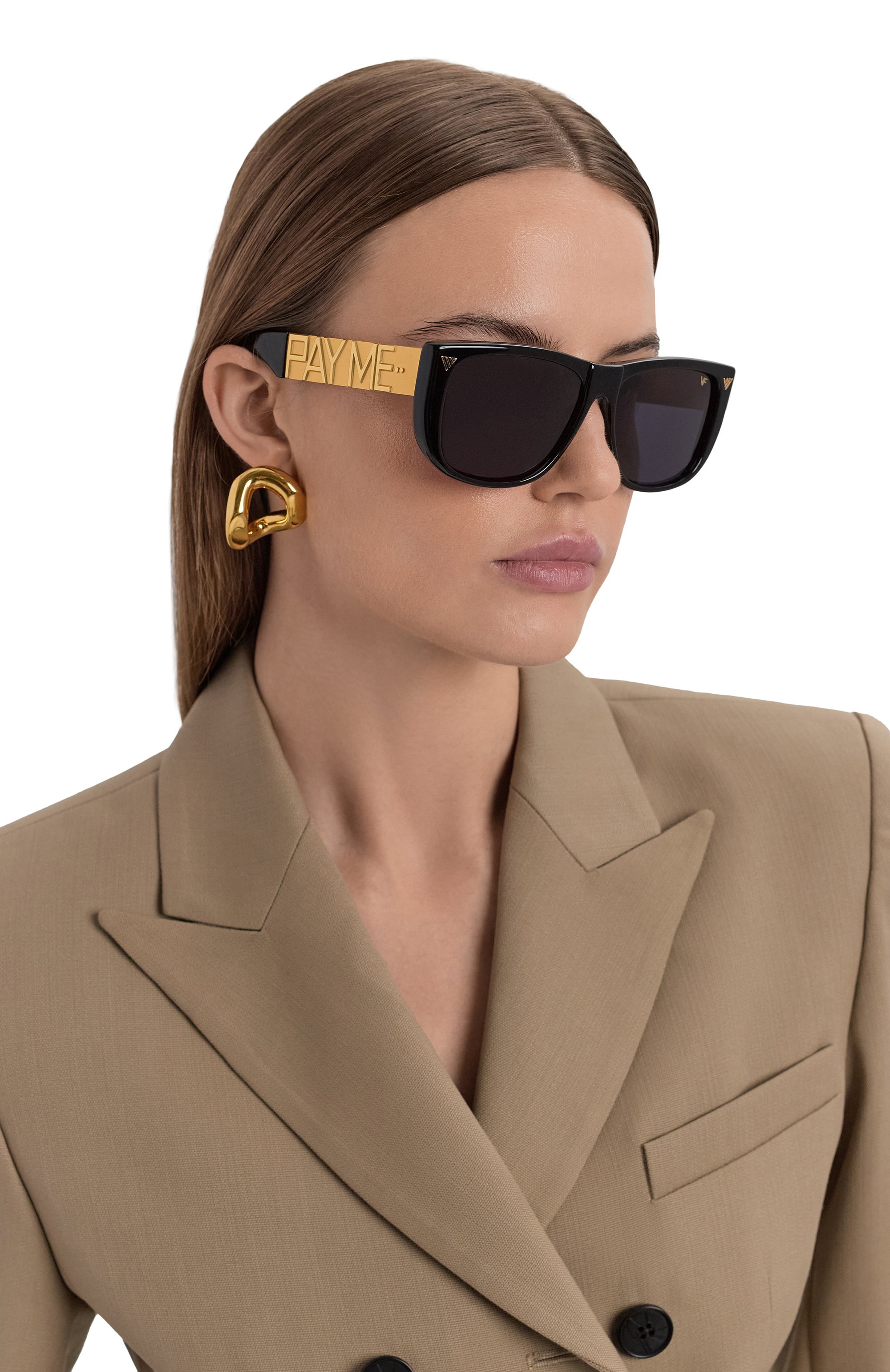 Солнцезащитные очки VINTAGE FRAMES, арт. PAY DAY 24KT G0LD/ BLACK, фото 2