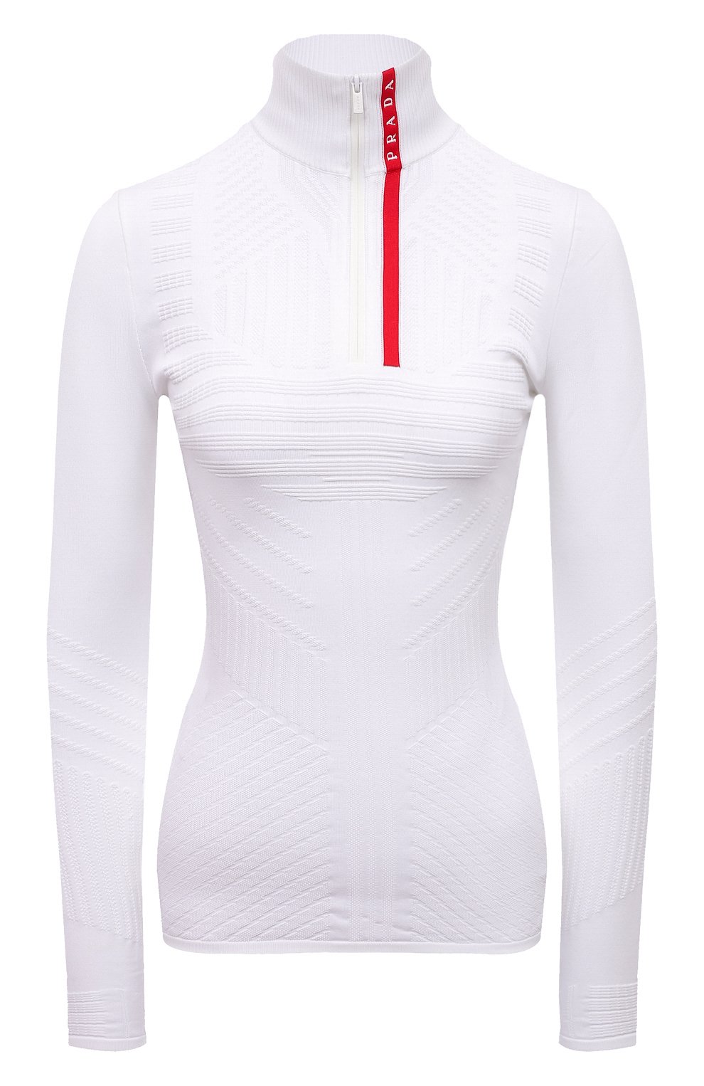 Топ prada linea rossa PRADA белого цвета по цене 150000 руб., арт. 126241-1X79-F0009-192, фото 1 Топ prada linea rossa PRADA, арт. 126241-1X79-F0009-192, фото 1